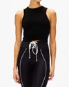 Year Of Ours Yos Racer Crop Tank In Black