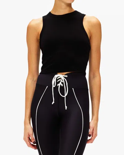 Year Of Ours Yos Racer Crop Tank In Black