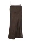 Yeareast Bias-cut Skirt In Brown