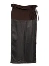 Yeareast Panelled Midi Skirt In Brown