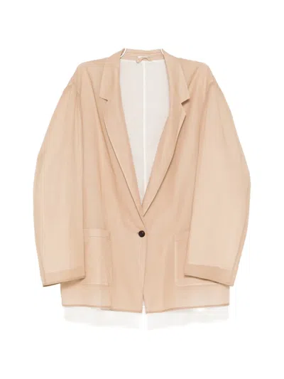 Yeareast Sheer Blazer In Orange