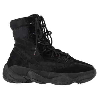 Yeezy Adidas  500 High Tactical Boots In Black Suede