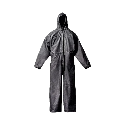 Pre-owned Yeezy Gap Engineered By Balenciaga Coated Cotton Overall 'black'
