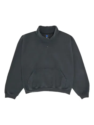 Yeezy Gap Engineered By Balenciaga High-neck Kangaroo-pocket Sweatshirt In Gray