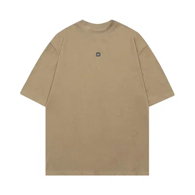 Pre-owned Yeezy Gap Engineered By Balenciaga Logo 3/4 Sleeve Tee 'beige' In Brown