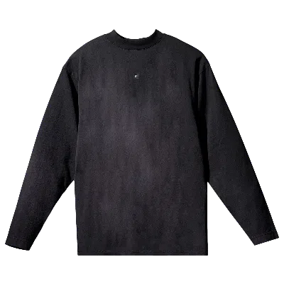 Pre-owned Yeezy Gap Engineered By Balenciaga Logo Long-sleeve Tee 'black'