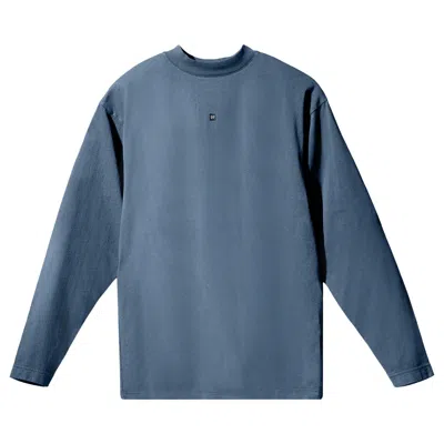 Pre-owned Yeezy Gap Engineered By Balenciaga Logo Long-sleeve Tee 'dark Blue'