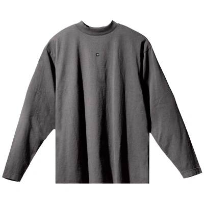 Pre-owned Yeezy Gap Engineered By Balenciaga Logo Long-sleeve Tee 'dark Grey'