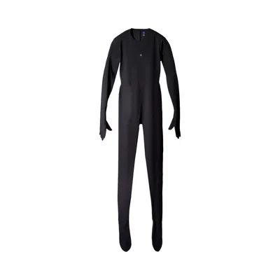 Pre-owned Yeezy Gap Engineered By Balenciaga Long-sleeve Body Suit With Gloves 'black' | Women's Size Xxs