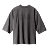 Yeezy Gap Engineered By Balenciaga Ss22 Dove 3/4 Sleeve T-shirt 'grey' In Black