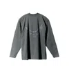 Yeezy Gap Engineered By Balenciaga Ss22 Dove Long Sleeve Tee 'dark Green' In Gray