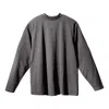 Yeezy Gap Ss22 Logo Longsleeve Tee 'dark Grey' In Gray