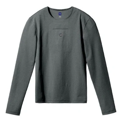 Yeezy Gap Ss22 Long Sleeve Second Skin 'dark Green' In Gray