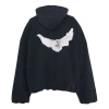 Yeezy Gap X Balenciaga Dove Hoodie 'washed Black' In Blue