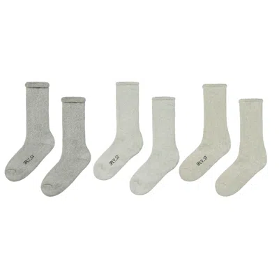 Pre-owned Yeezy Men's  Bouclette Socks (3 Pack) In Two