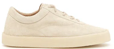 Pre-owned Yeezy Men's  Crepe Sneaker Season 6 Thick Shaggy Suede Sneakers In Chalk In Gray