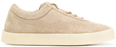 Pre-owned Yeezy Men's  Crepe Sneaker Season 6 Thick Shaggy Suede Sneakers In Taupe