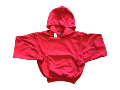 Pre-owned Yeezy Men's  Gap Double Laye Boxy Cropped Heavyweight Sweatshirt In Red