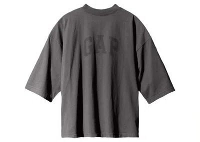 Pre-owned Yeezy Men's  Gap Dove 3/4 Sleeve Tee Shirt In Dark Grey In Gray