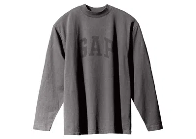 Pre-owned Yeezy Men's  Gap Dove Longsleeve Tee Shirt In Dark Grey In Gray