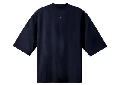 Pre-owned Yeezy Men's  Gap Engineered By Balenciaga Crop Tee Shirt In Dark Blue