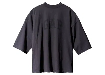 Pre-owned Yeezy Men's  Gap Engineered By Balenciaga Dove 3/4 Sleeve Tee Shirt In Washed Black