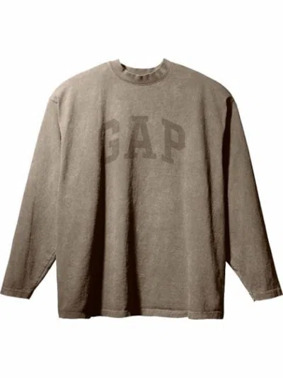 Pre-owned Yeezy Men's  Gap Engineered By Balenciaga Dove Long Sleeve T-shirt In Beige In Sand