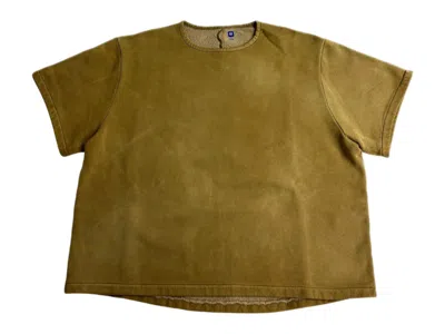 Pre-owned Yeezy Men's  Gap Engineered By Balenciaga Fleece Yoke Tee Shirt In Bronze In Brown