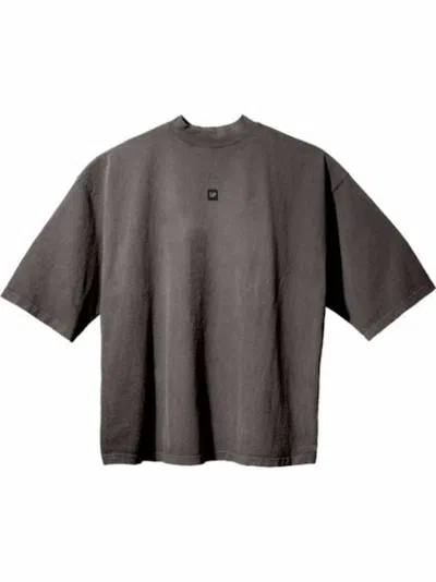 Pre-owned Yeezy Men's  Gap Engineered By Balenciaga Logo 3/4 Sleeve T-shirt In Grey