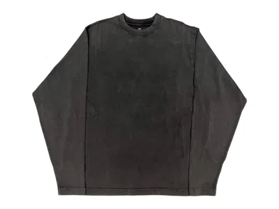Pre-owned Yeezy Men's  Gap Engineered By Balenciaga Long Sleeve T-shirt In Poetic Black