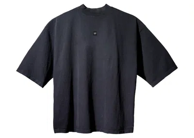Pre-owned Yeezy Men's  Gap Logo 3/4 Sleeve Tee Shirt In Washed Black