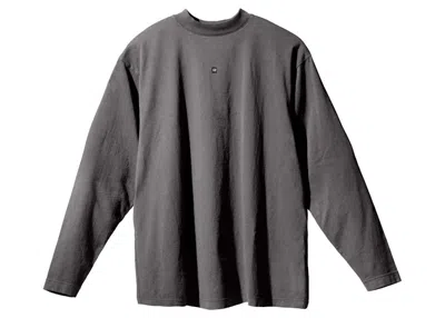 Pre-owned Yeezy Men's  Gap Logo Longsleeve Tee Shirt In Dark Grey In Gray