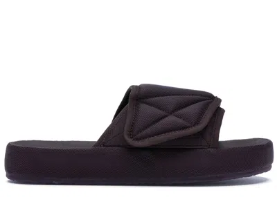 Pre-owned Yeezy Men's  Supply Nylon Slipper Sneakers In Oxblood