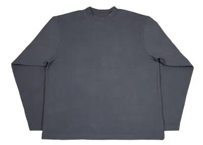 Pre-owned Yeezy Men's  X Gap Long Sleeve T-shirt In Dark Grey In Gray