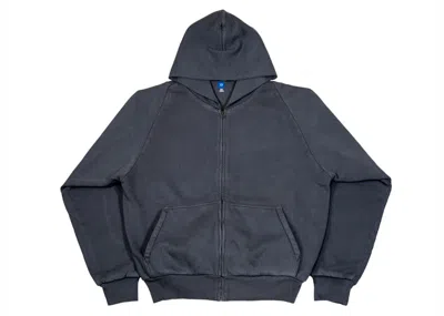 Pre-owned Yeezy Men's  X Gap Zip Up Exclusive Hoodie Poetic Black In Poetic Black (faded Acid Wash)