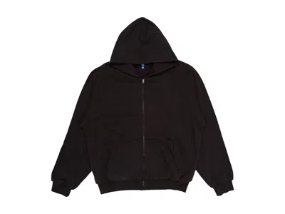 Pre-owned Yeezy Men's  X Gap Zip Up Exclusive Hoodie Poetic Black In Poetic Black (faded Acid Wash)
