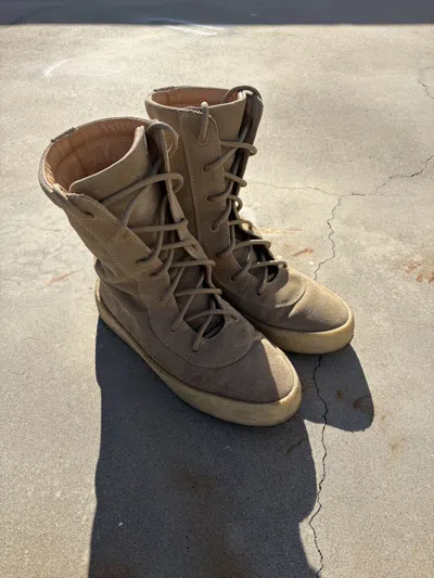 Pre-owned Yeezy Season 4 Crepe Boot In Sand
