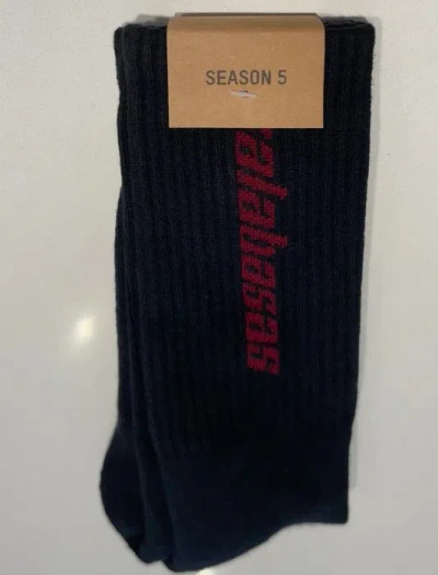 Pre-owned Yeezy Season 5 Calabasas Sock Ink/oxblood In Black