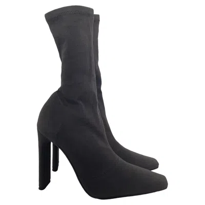 Yeezy Season 7 Sock Ankle Boots In Black Canvas