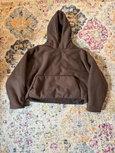 Pre-owned Yeezy Season Jersey Lined Yzy Wyoming Szn Fleece Hoodie Sample In Mocha