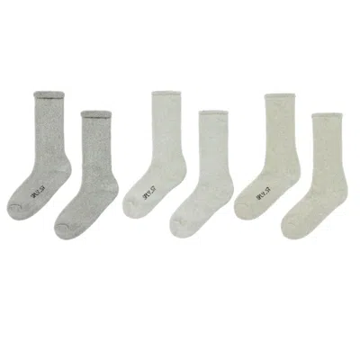 Pre-owned Yeezy Season Size L/xl 7 Bouclette Socks (3 Pack) Color Two In Multicolor