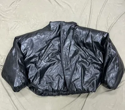Pre-owned Yeezy Season Yzy Szn X Shoulder Pad Leather Jacket Sample In Black