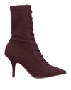 Yeezy Woman Ankle Boots Deep Purple Size 7.5 Textile Fibers In Purple