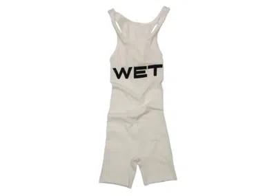 Pre-owned Yeezy Women's  X Mowalola Wet Bodysuit In White