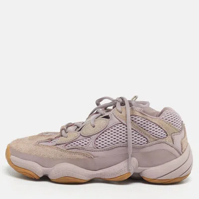 Pre-owned Yeezy X Adidas 500 'soft Vision Size 38 Purple Fabric And Suede Low Top Sneakers
