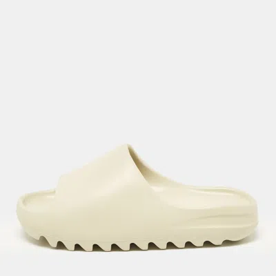 Pre-owned Yeezy X Adidas Beige Rubber Bone Slides Size 42