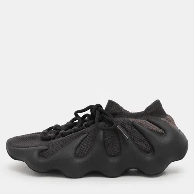 Pre-owned Yeezy X Adidas Black Knit Fabric 450 "dark Slate" Low Top Sneakers Size 38.5