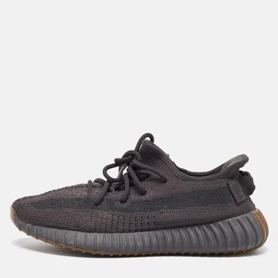 Pre-owned Yeezy X Adidas Black Knit Fabric Boost 350 V2 Cinder Sneakers Size 40 2/3