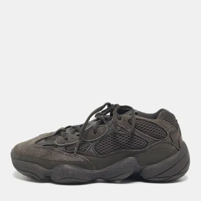 Pre-owned Yeezy X Adidas Black Mesh And Suede 500 Utility Black Sneakers Size 38