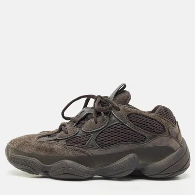 Pre-owned Yeezy X Adidas Black Mesh And Suede 500 Utility Black Sneakers Size 39 1/3